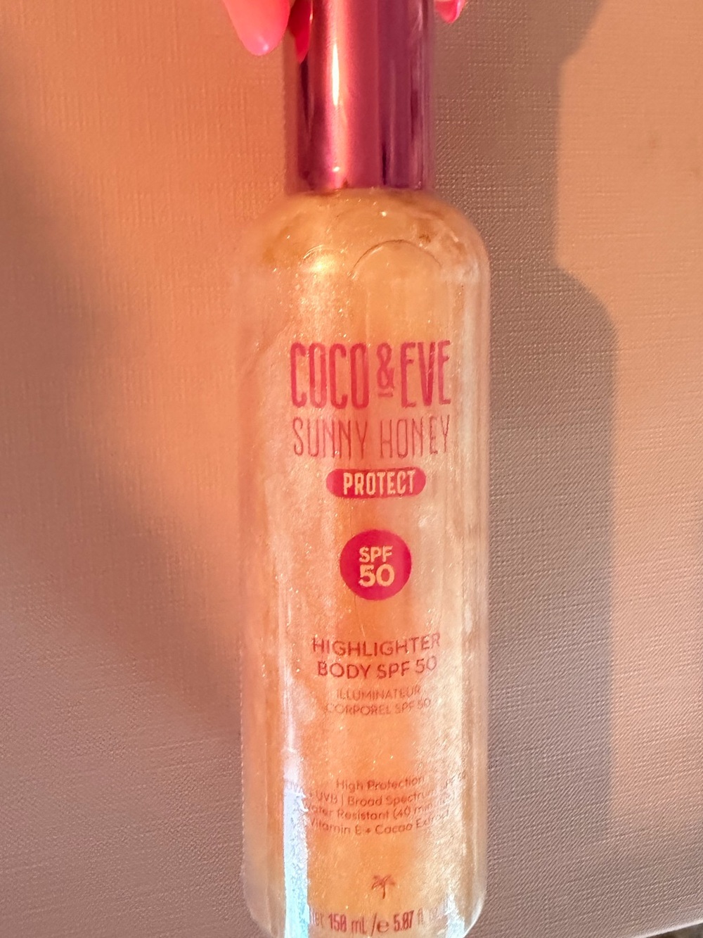 Coco & Eve Sunny Honey SPF 50 Shimmering Body Highlighter 5.87 fl oz